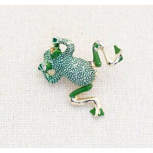 Vintage Jumping Frog Brooch - A13